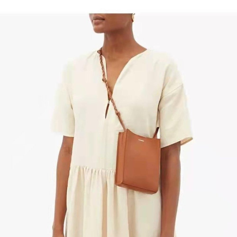 JIL SANDER BROWN ‘TANGLE SMALL’ SHOULDER BAG - Picture 7 of 8